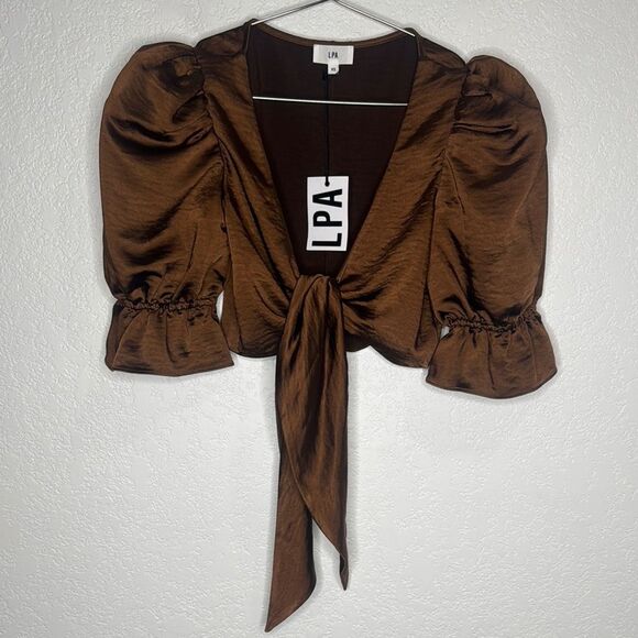 NWT LPA Revolve Candy Top in Chocolate Brown XS - Picture 2 of 12